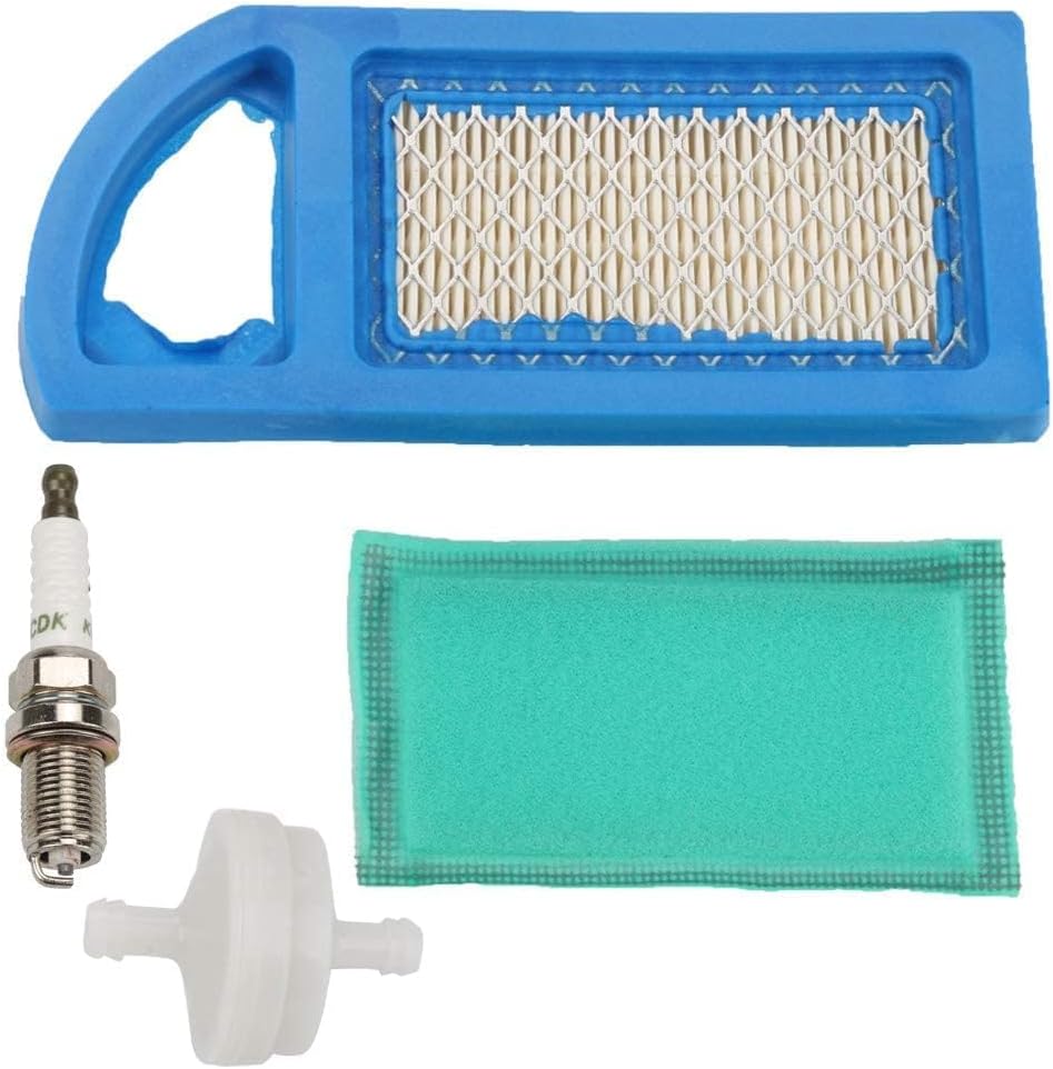 698413 794421 797007 5079K Air Filter + 697292 Pre-Filter for 334376 697775 697152 21A902 21A907 21A707 21A807 21A977 21A907 8-13.5 HP AVS Engines with Fuel Filter Spark Plug