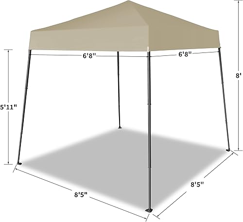Miniatura 3 de CROWN SHADES - Toldo desplegable instantáneo con base patentada de 10 x 10 pies y parte superior de 8 x 8 pies, patas inclinadas, para exterior,