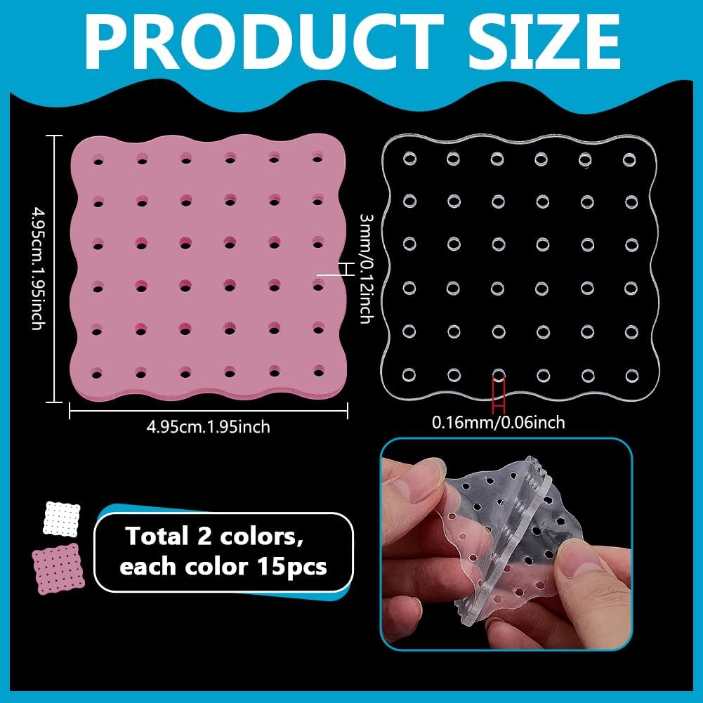 PH PandaHall 30pcs Acrylic Earring Display Cards, 2" Square Jewelry Board Organizer 2 Colors Portable Stud Earrings Cards for Earring Storage Retail Vendor Gift Valentine Home Decoration