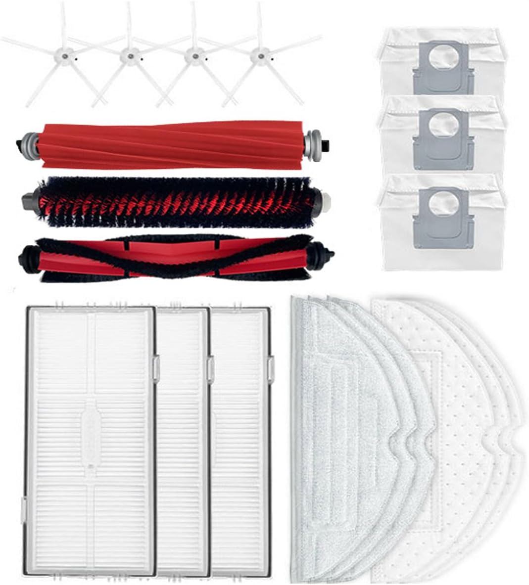 Replacement Parts Compatible with Xiaomi Stone G10S S7 MAXV Ultra for Roborock S7/T8/Q7/G10S/G10S PRO/t7s/t7s Plus Sweeping Robot Vacuum Cleaner Kit Roller Brush, Filter, Side Brush, Dust Bag, Mop