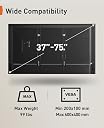 BIG VUE Heavy Duty Led TV Ceiling Mount Adjustable Bracket Fits 32-75 Inch LCD LED 4K TVs, Flat & Curved Screen Display, Adjustable Height Telescoping Tilt and Swivel | Holds Up to 99 lbs gallery image