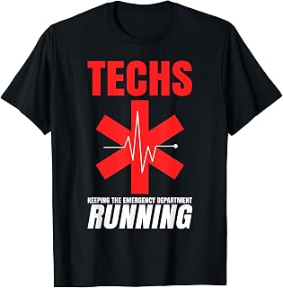 Emergency Department ED Tech Medical Healthcare Sign Graphic T-Shirt