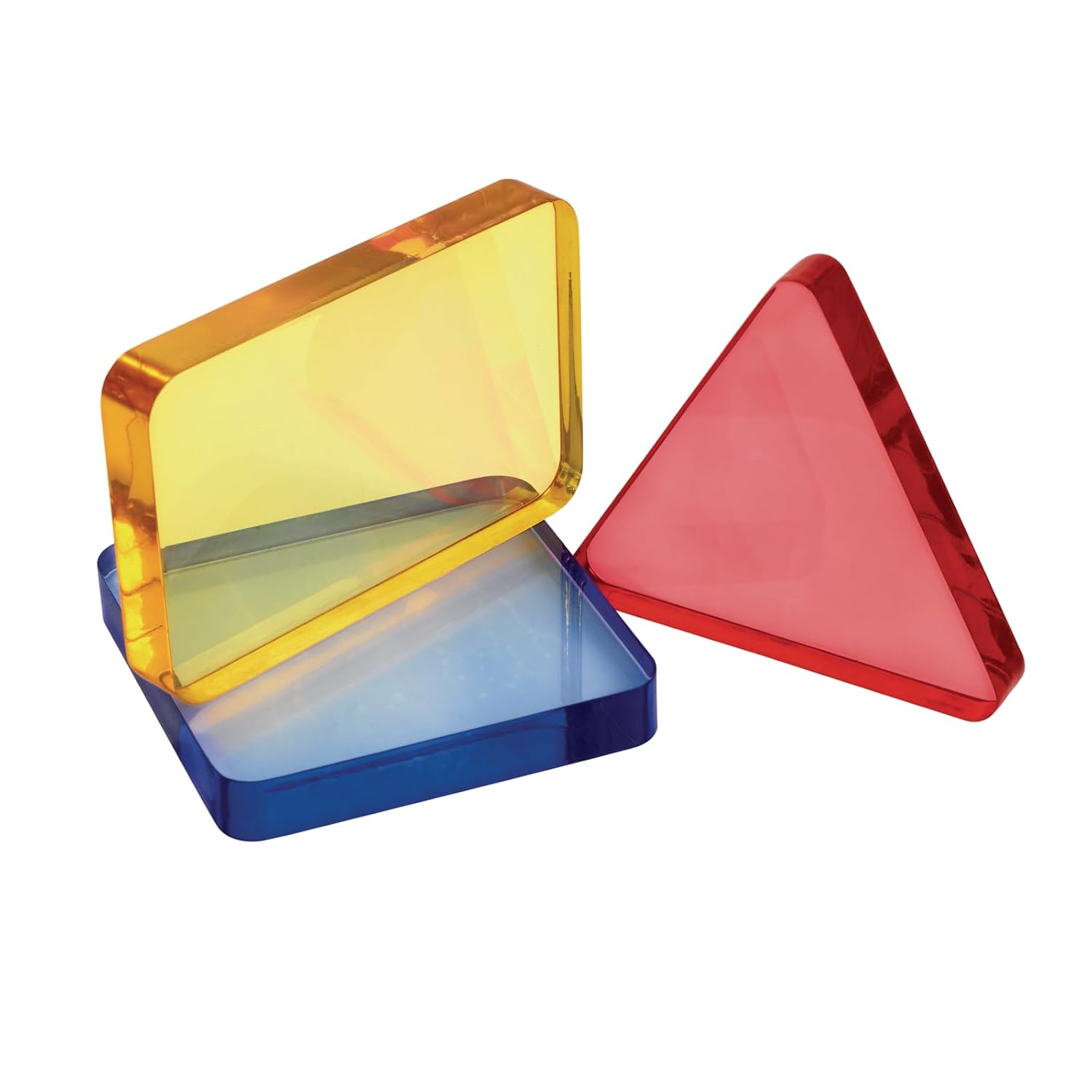 Excellerations earlySTEM Translucent Light Table Shapes, Set of 6, Light Table Accessories, Color Mixing for Infants & Toddler, Early STEM, 6 Colorful Shapes, Chunky Pieces for Babies, Ages18 Months+