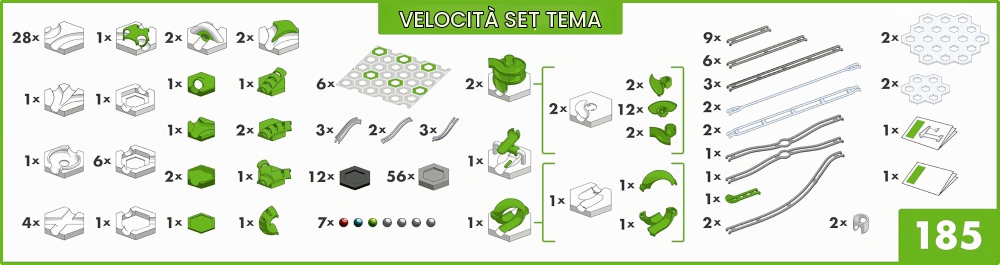Ravensburger - Gravitrax Speed | Pista Biglie Con 185 Pezzi | Rompicapo Bambini Con Le Biglie | Giochi Bambino 8 Anni Maschio | Giochi Per Bambini Compatibili Con Tutti I Regalo Originale