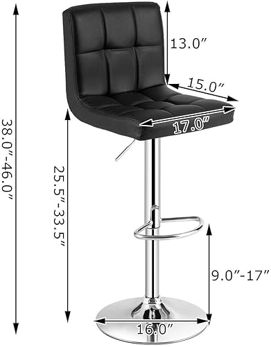 Miniatura 3 de COSTWAY Juego de 2 taburetes de bar, modernos taburetes de bar giratorios de altura ajustable de piel sintética con respaldo, altura de mostrador