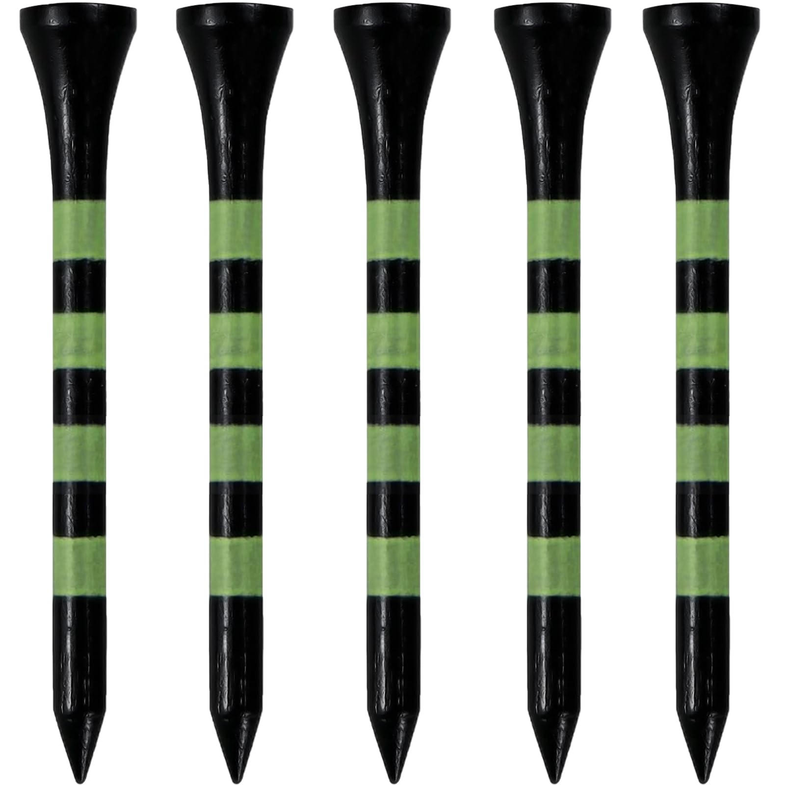 Zivisk Wooden Golf Tees 80mm 100 Count 3-1/4" Black
