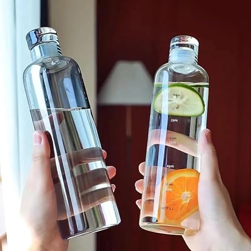 Miniatura 6 de Botella de agua de vidrio de 18 onzas, botella de agua de vidrio de borosilicato, sin BPA, con funda antideslizante, botella de bebida reutilizable,
