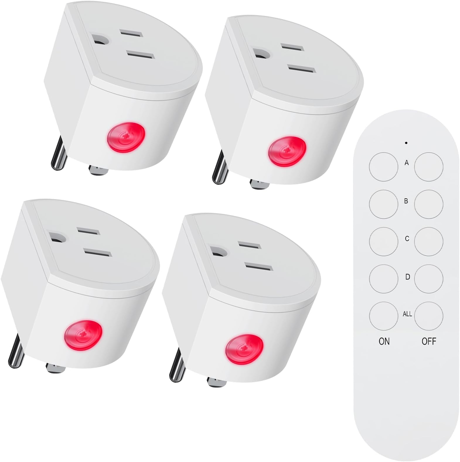 SURNICE Remote Control Outlet 10A Wireless Light Switch for Household Appliances, 130 FT Range, Smart Plug with Remote, FCC Certified, ETL Listed