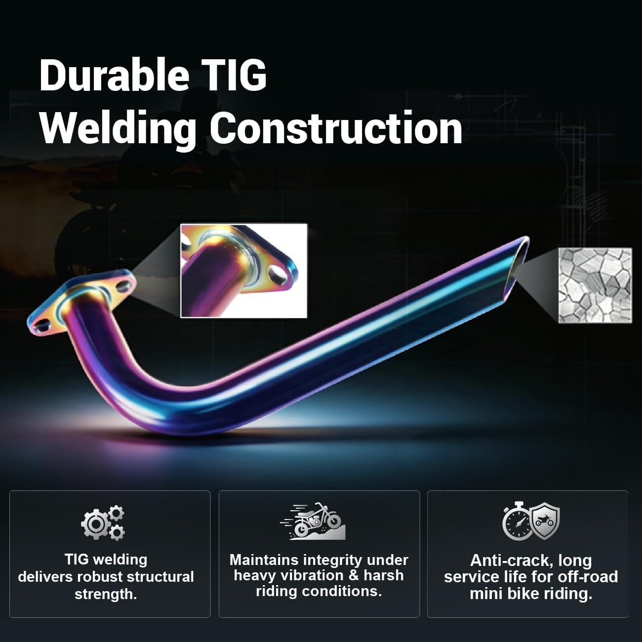 79cc Exhaust Pipe Header GMB100 CT100U CC100X Mini Bike Colorful