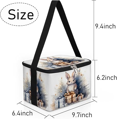 Miniatura 7 de Christmas Design Insulated Lunch Bag Women Reusable Lunch Tote Square Meal Bag for Adults Men Cooler Lunch Box for Work Travel Picnic Food