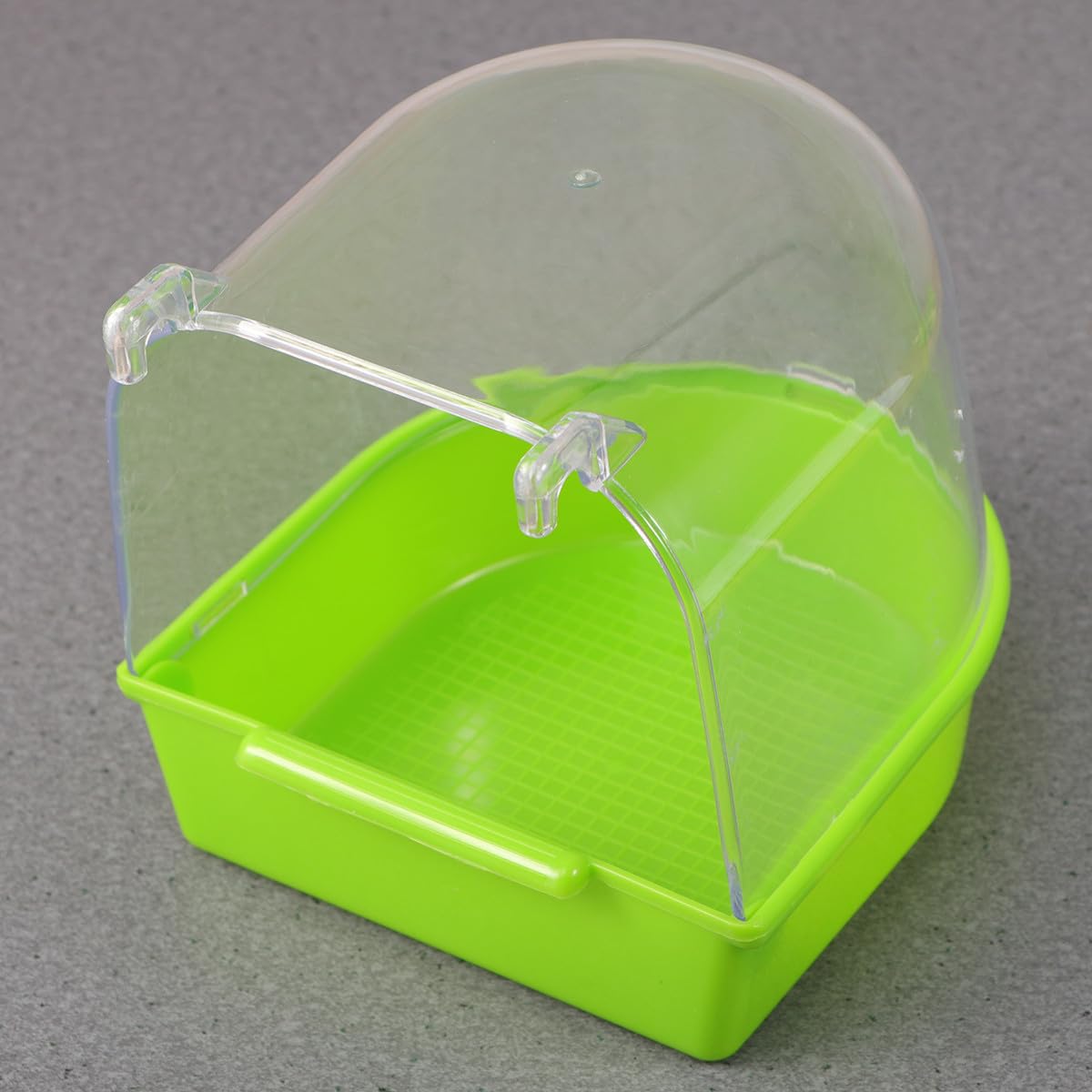 DOITOOL 3pezzi Bagnetto per Uccelli Coperto Vasca per Pappagalli e Canarini Verde Accessorio per Uccelli Facile da Installare
