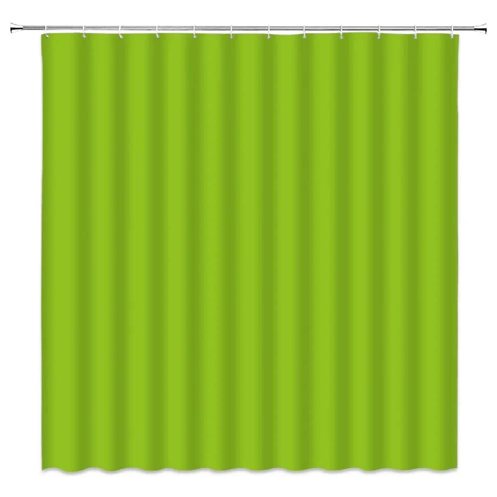 18meng Art Green Shower Curtain 160 x 160 cm Waterproof Mould Proof Resistant Polyester Fabric Bathroom Curtain with 12 Hooks Washable Weighted Shower Curtains for Bath Tub Shower Stall