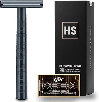 HENSON SHAVING AL13 AGGRESSIVE GREY Shaver for Dark Mustaches