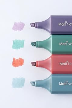 Matt Notebook 4'lü Highlighter Metalik Renk Fosforlu Kalem Seti