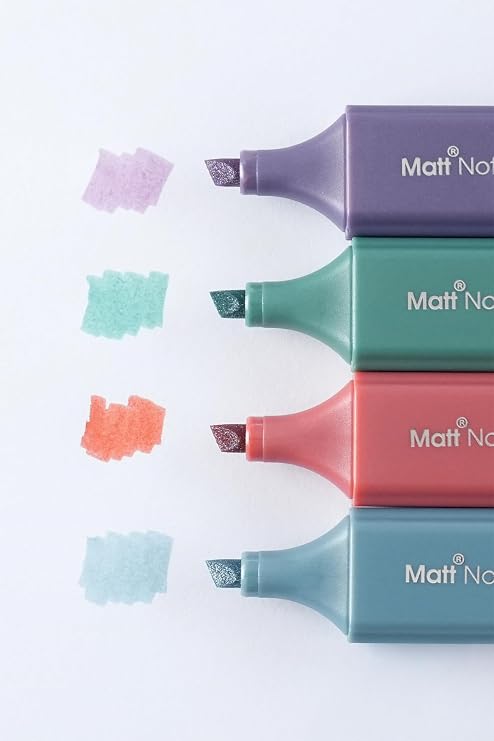 Matt Notebook 4'lü Highlighter Metalik Renk Fosforlu Kalem Seti