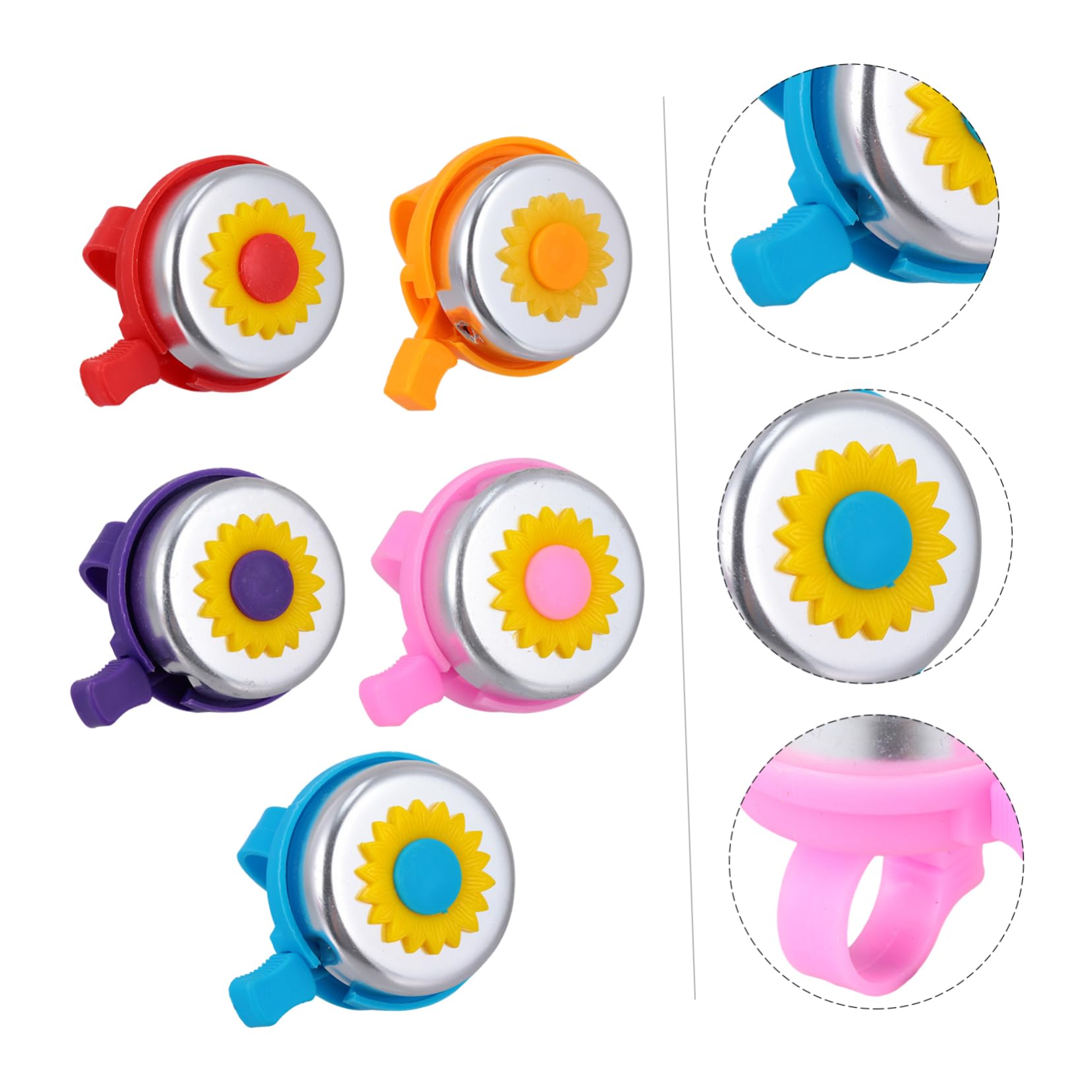 Toddmomy Campanello Dell'auto Manubrio Accessori Campanello per Bici per Campana da Ciclismo Campanello per Scooter A Forma di Fiore Plastica