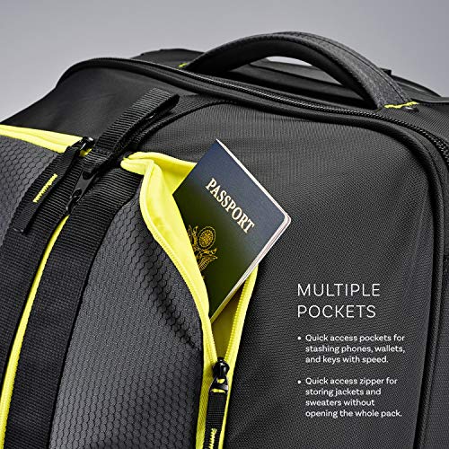 High Sierra Dells Canyon 28-Inch Wheeled Duffel Bag - Large Rolling Duffel Bag - Travel Duffel Bag with Wheels Mercury/Black/Glow