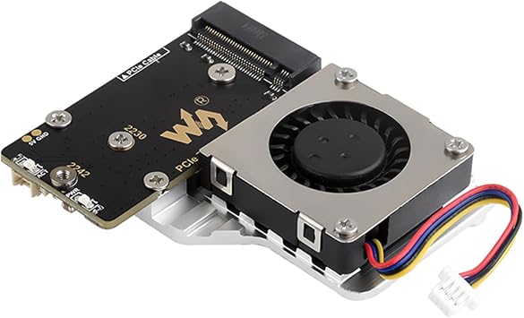 Raspberry Pi 5th Generation PCIe to M.2 Adapter Board with Radiator Fan Nvme Hard Disk Protocol Pi5/5B Expansion Board