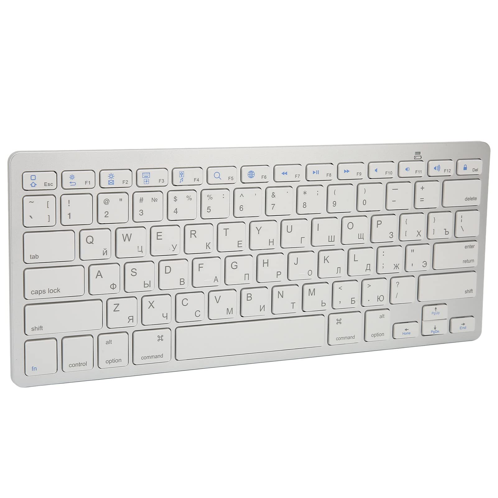 Bewinner Mini Keyboard, 78 Keys Ultra Slim and Compact Wireless Keyboard, Portable External Keyboard for Laptop Tablet Computer (Russian)