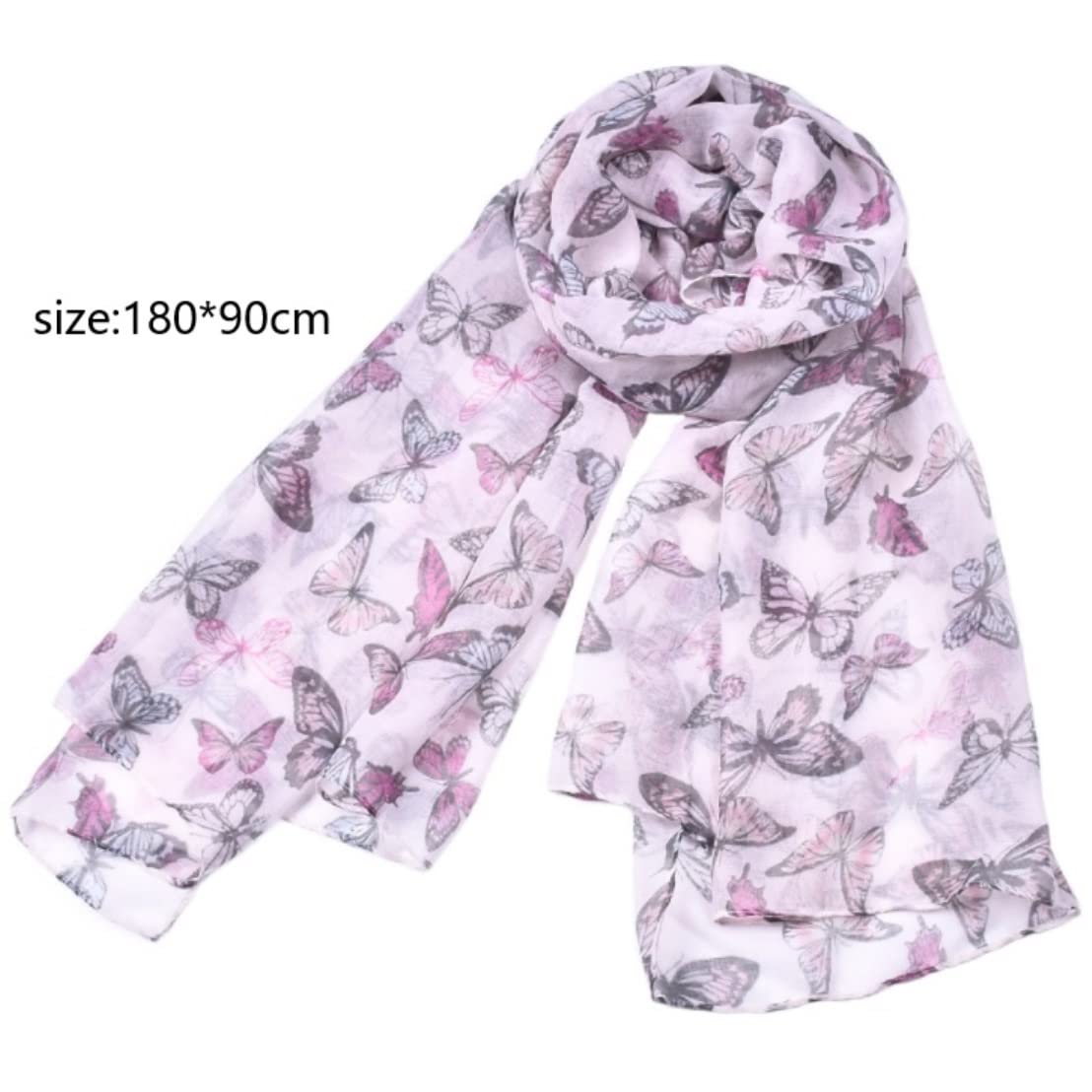 Bufanda Chal Bufanda De Invierno Para Mujer, Chal Cálido, Protección Solar, Estampado De Mariposa, Regalo Suave y Cálida