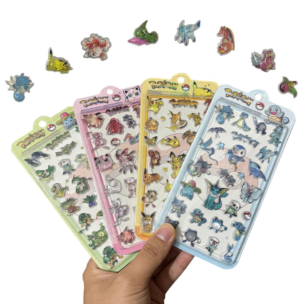 Amazon | [BAOWENBEI] ポケットモンスターシール 3D立体 ポケモン