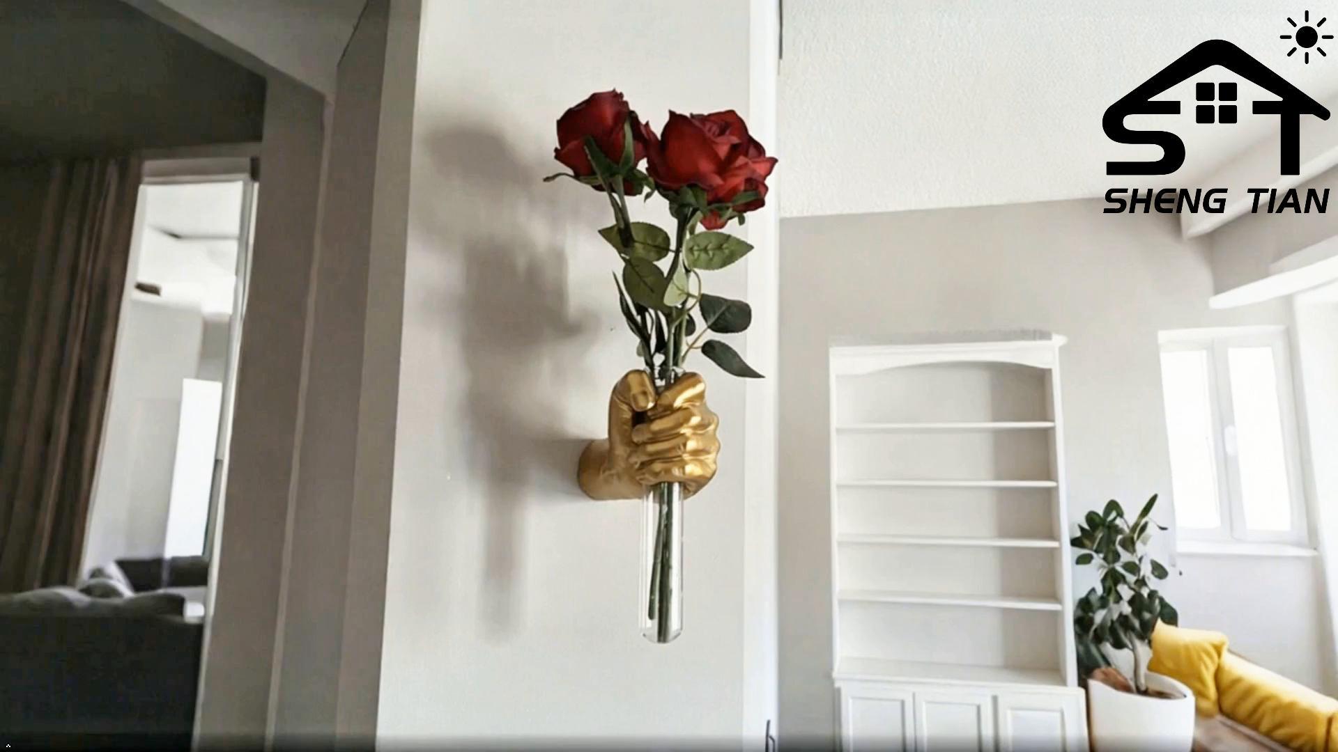 Amazon.com: Wall Mounted Hands Vase - White Hand Sculpture