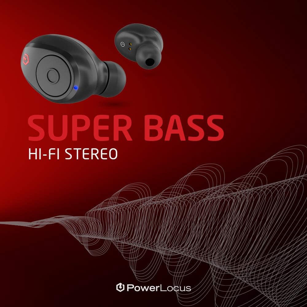 Bеѕt Rеvіеw PowerLocus Bluetooth True Wireless Earbuds, [35H, Bluetooth V5.0, HD Stereo] TWS Wireless Headphones in-Ear, Sports Bluetooth Earbuds with Built-in Mic, IPX5 Waterproof Earphones with Charging Case