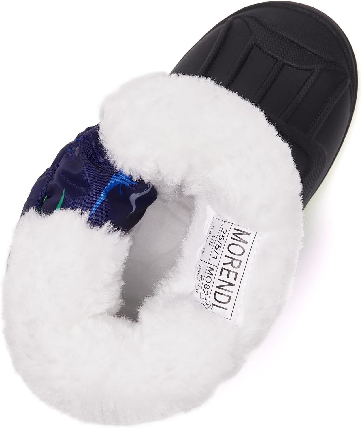 MORENDL Toddler Girl Snow Boots Kids Waterproof Insulated Winter Boots Boys Fur Warm Slip Resistant Shoes Blue Dino Print Size 7