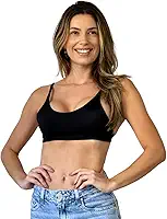 Eatifa Top Academia Fitness, Alça Fina, Costas Nuas, Lycra Brilho, Bojo Removível, Poliamida