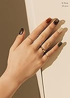 Vista 64 de ohora - Tiras de uñas de gel semicuradas (N Silver Chrome), blancas, metálicas, para cualquier lámpara de uñas UV/LED, larga duración, con 2