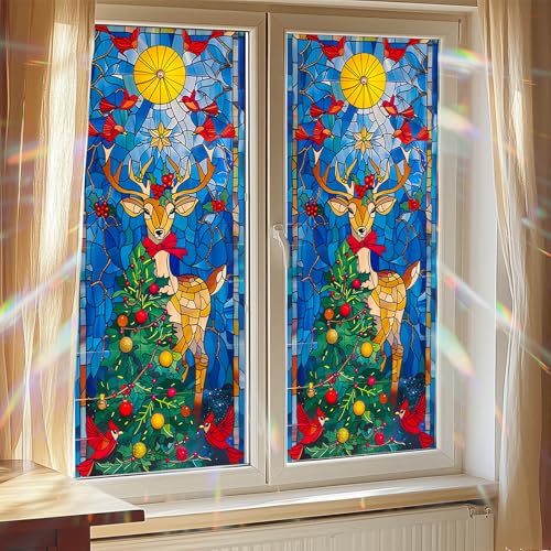 Película decorativa para ventana diseño reno 17.7 x 39.3 pulg miniatura 7