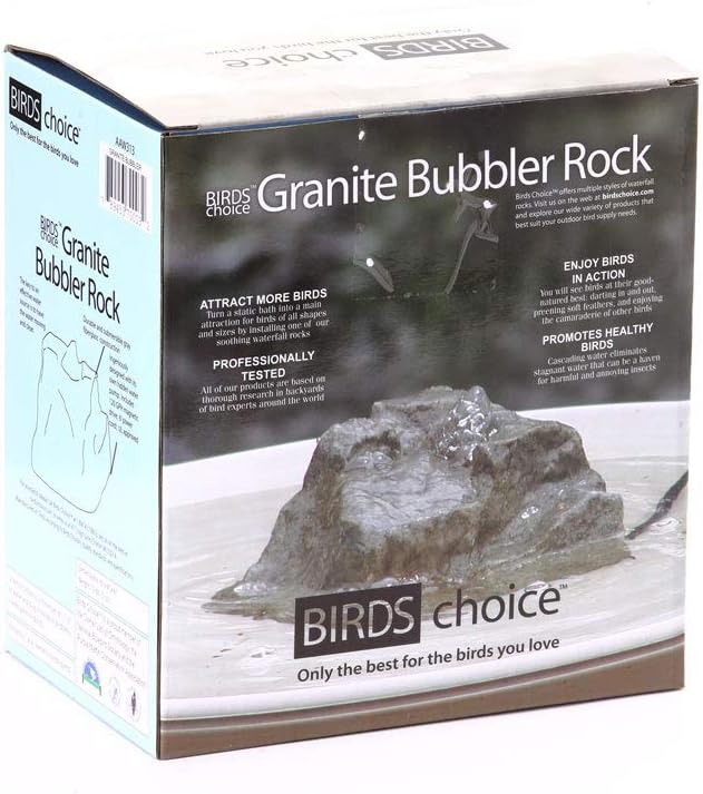 Birds Choice AAW313 Granite Bubbler, Natural : Bird Bath : Patio, Lawn & Garden