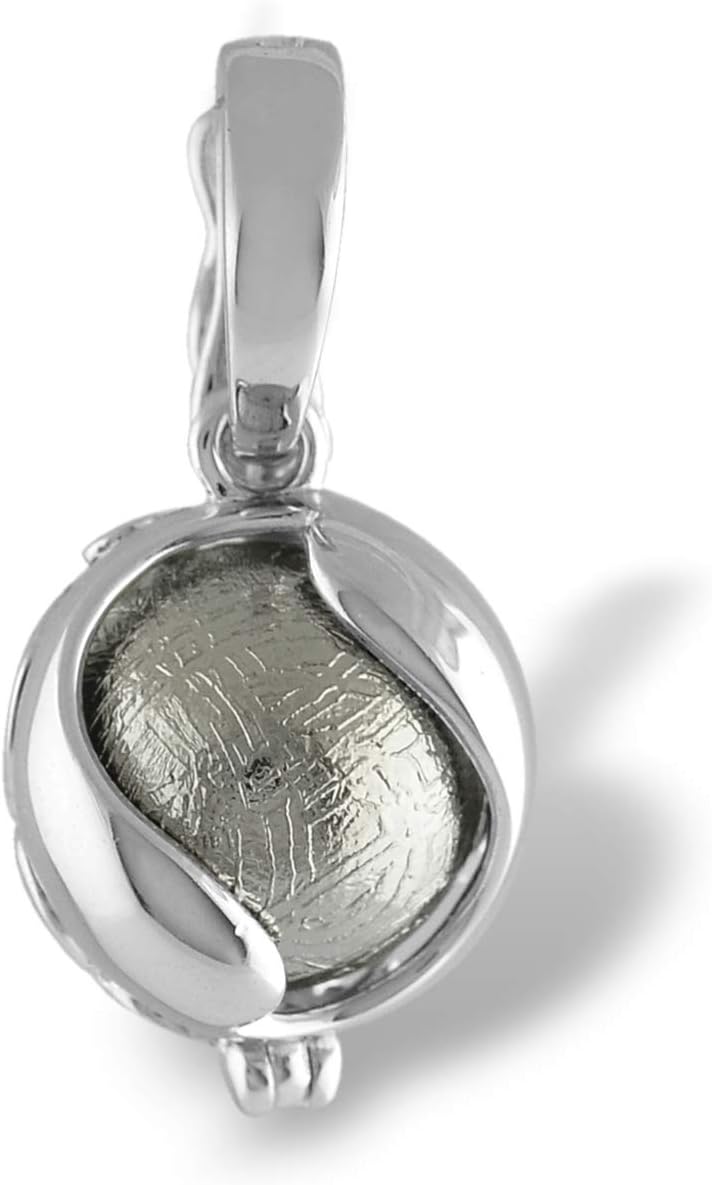 Sterling Silver Muonionalusta Meteorite Sphere Pendant