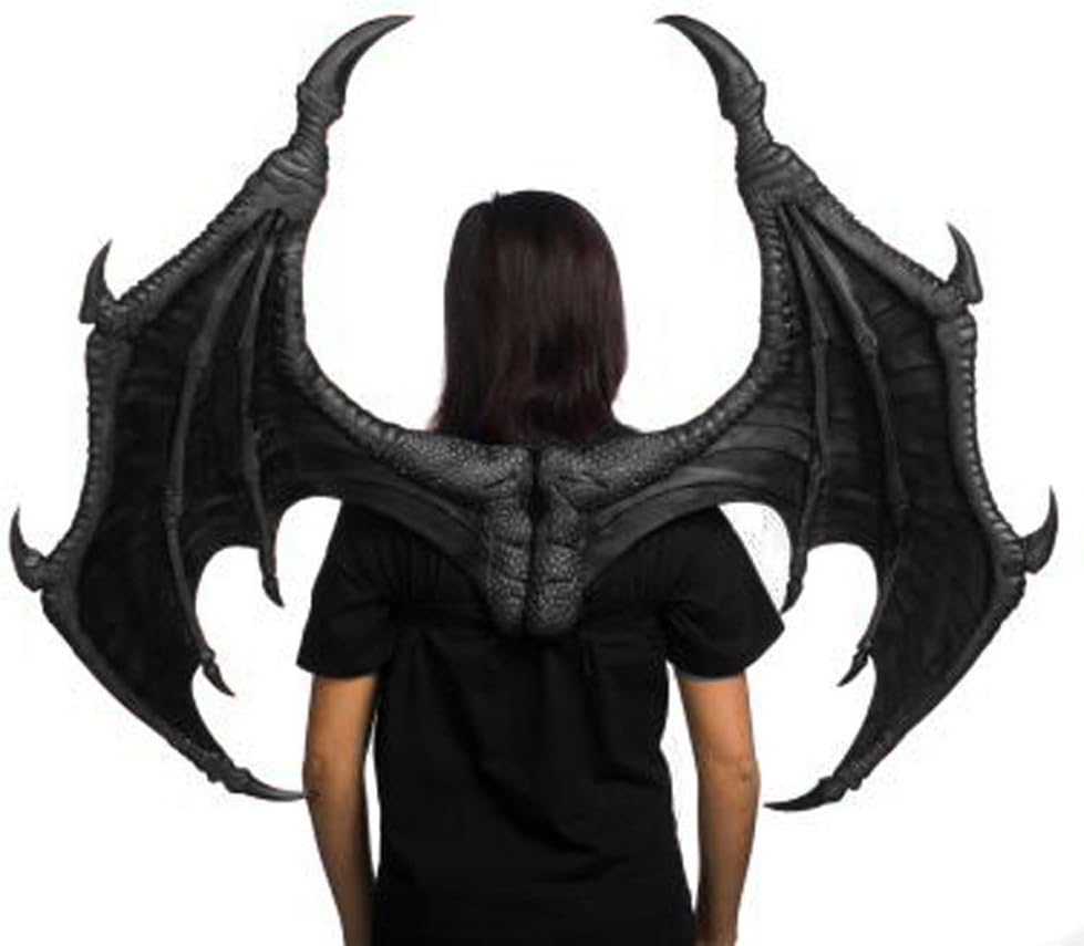 Black Dragon Bat Wings Adult Costume Accessory 43x33