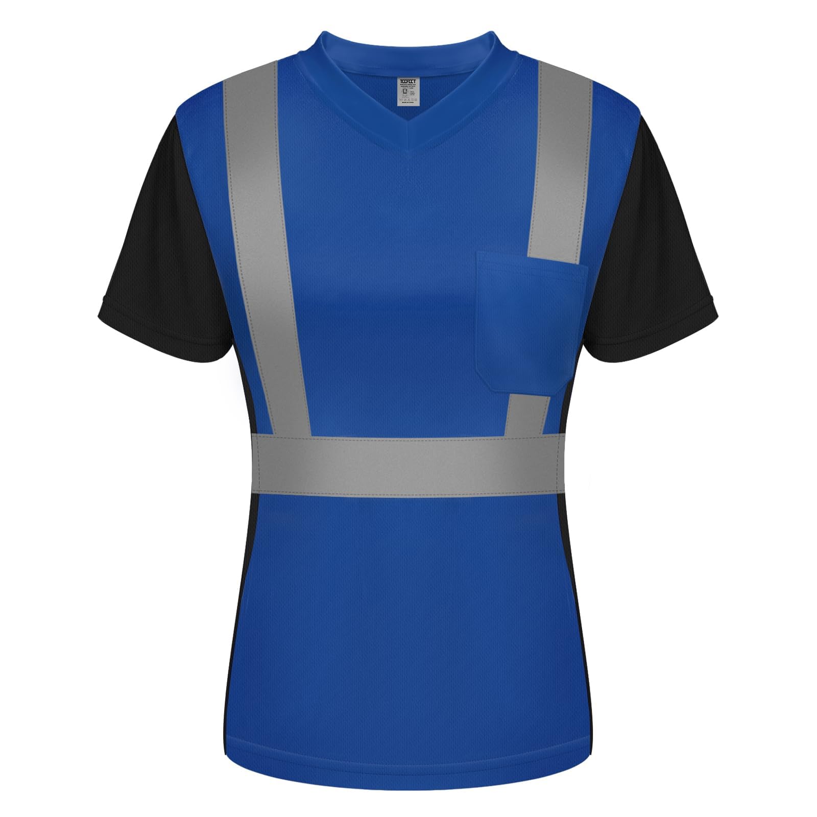 TCCFCCT Class 3 Safety Shirts for Women, Hi Vis Shirts for Women Quick Drying, Safety Shirt for Women Night Working, Night Running, Construction Work,