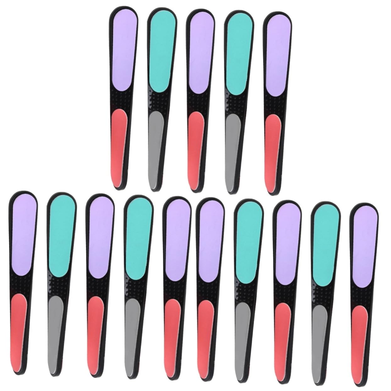 Beavorty 30piezas Limas De Uñas Cuatrifaciales Para Manicura Herramienta De Pulido y Lijado De Uñas Para Profesional y Aprendizaje De Nail Art