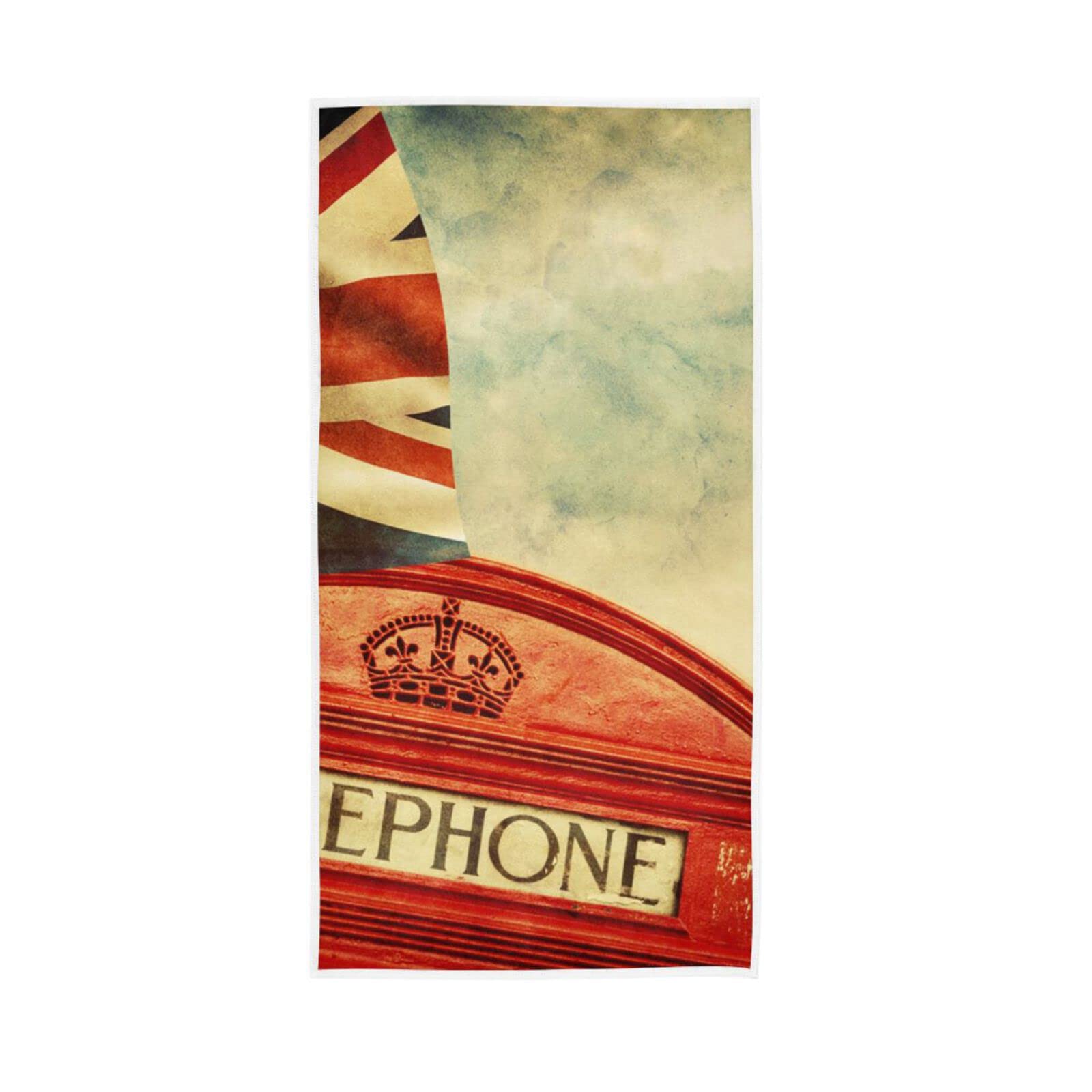 LSRCPD Hand Towels Vintage UK Flag London Big Ben Decor Fingertip Soft Face Towel Absorbent Bathroom Kitchen Towels