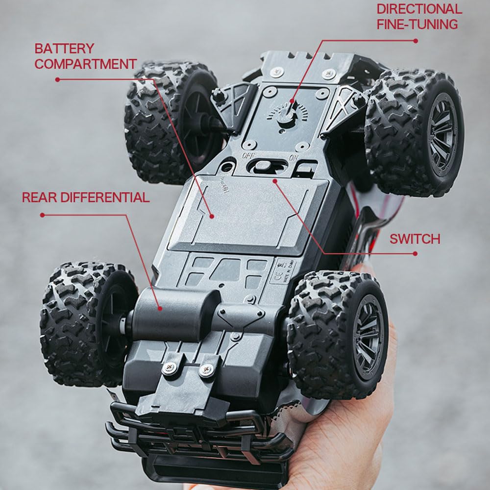 1:20 All-terrain Rc Buggy Car, 25 Km/H Szybki Pilot Zdalnego Sterowania Crawler Ze światłami Led, Nadwozie Przeciwwybuchowe Z Pvc Do Wyścigów Terenowych