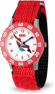 Disney by Ewatchfactory W000104 - Reloj de Aprendizaje de Cuarzo Unisex, Correa de Nailon Color Rojo