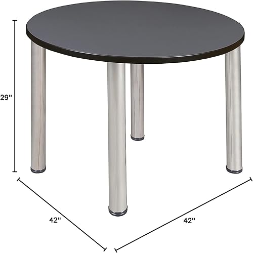 Miniatura 3 de Kee - Mesa redonda para sala de descanso de 48 pulgadas, color cerezanegro