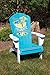 Margaritaville Outdoor Patio Wood Adirondack Chair, It's 5 O'Clock Somewhere, Light Blue