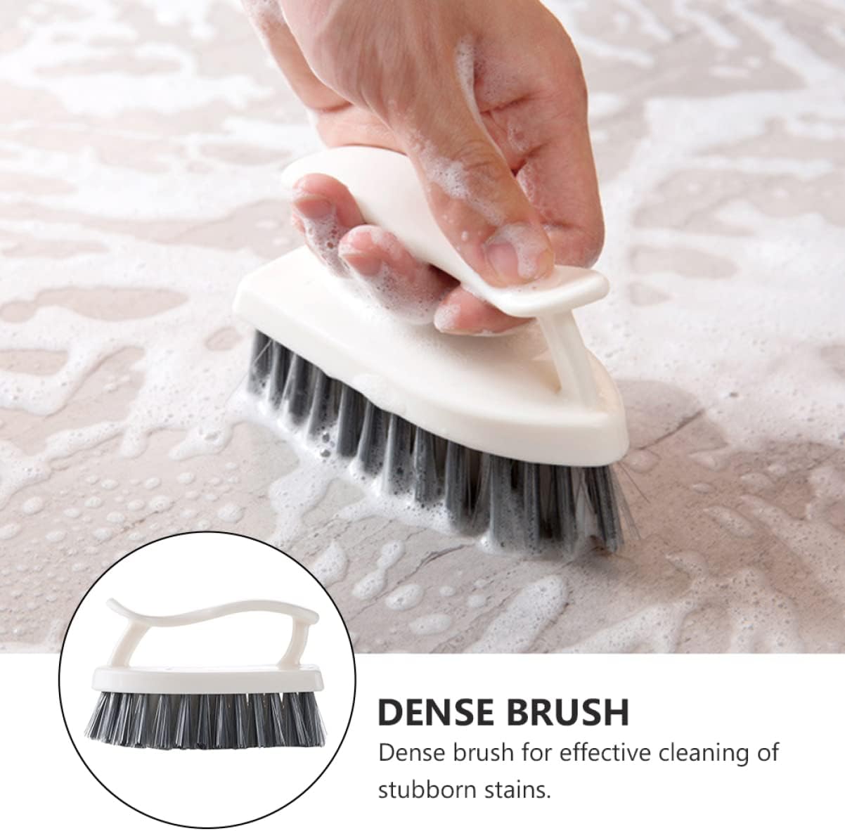 2 Soft Bristle Cleaning Brush Pp Material Shoes Laundry Brush Comfortable to Hold Handle Home Office Use