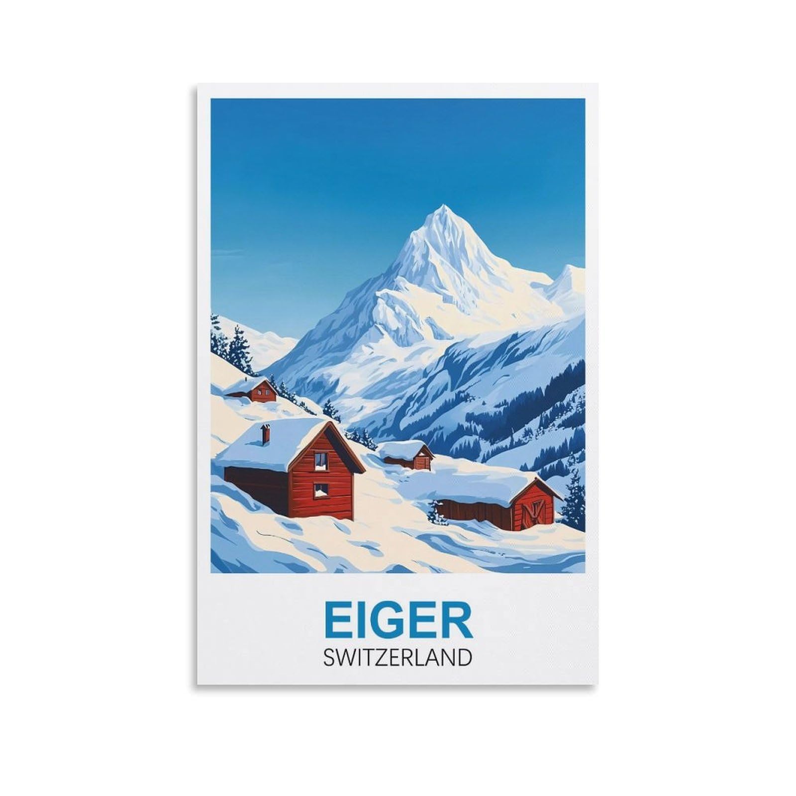 EZMLFA 5D Diamond Art Kits for Beginner,Eiger Switzerland,Beginners,DIY Full Round Drill Diamond Dot Gem Art Kits for Adults,Crafts for Decor 30x40cm