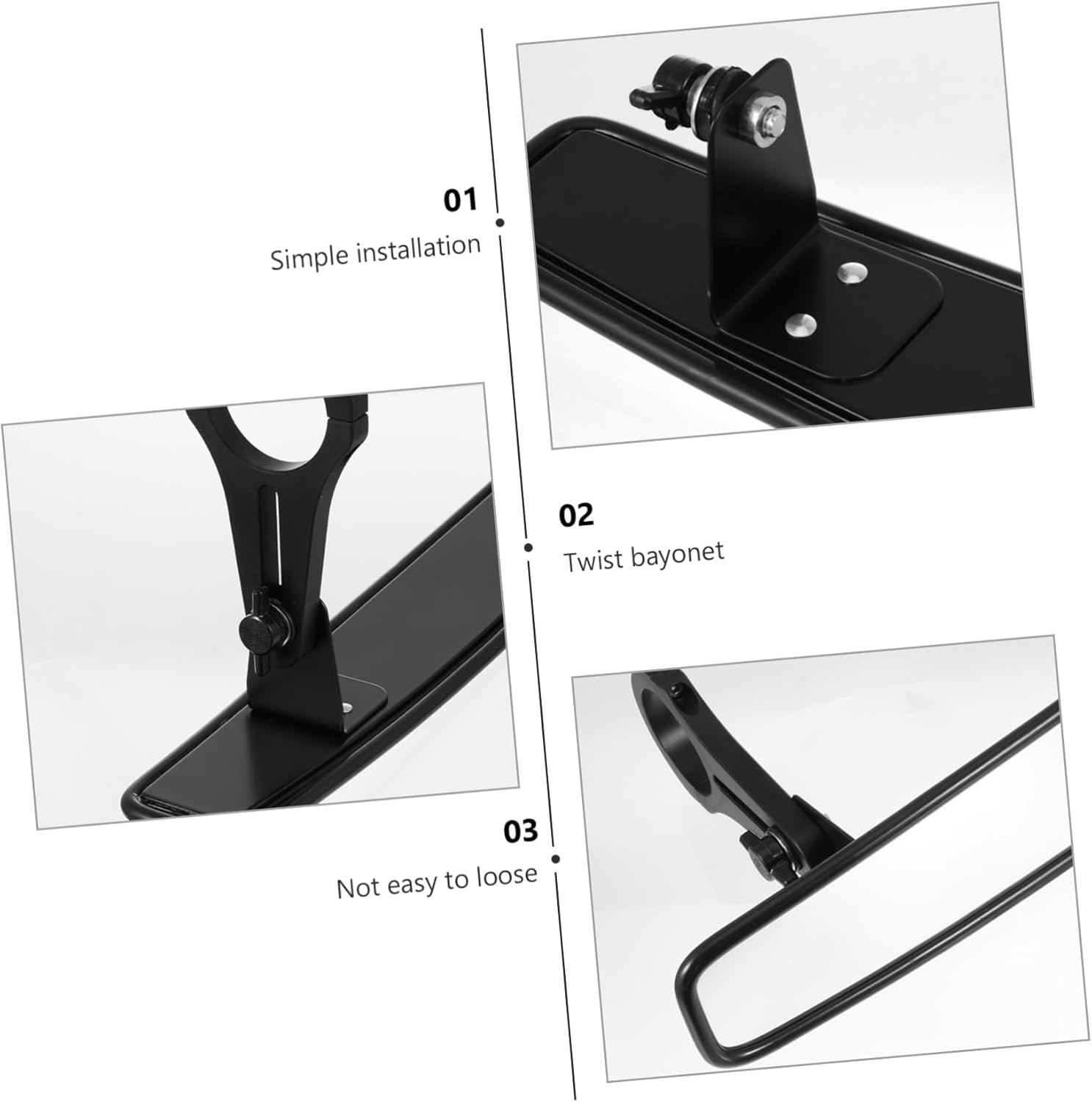 MAGICLULU Car Rearview Mirror Observation Mirror Wide Angle for Utv Atv and Off-road Vehicles Easy Installation Reflection Design