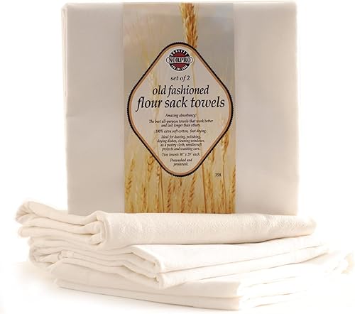 Norpro Toallas para saco de harina blanca