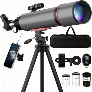 Aurosports Astronomisches Teleskop für Erwachsene - 90mm Öffnung 600mm Refraktor Teleskop Anfänger kompaktes und tragbares Reiseteleskop mit Rucksack