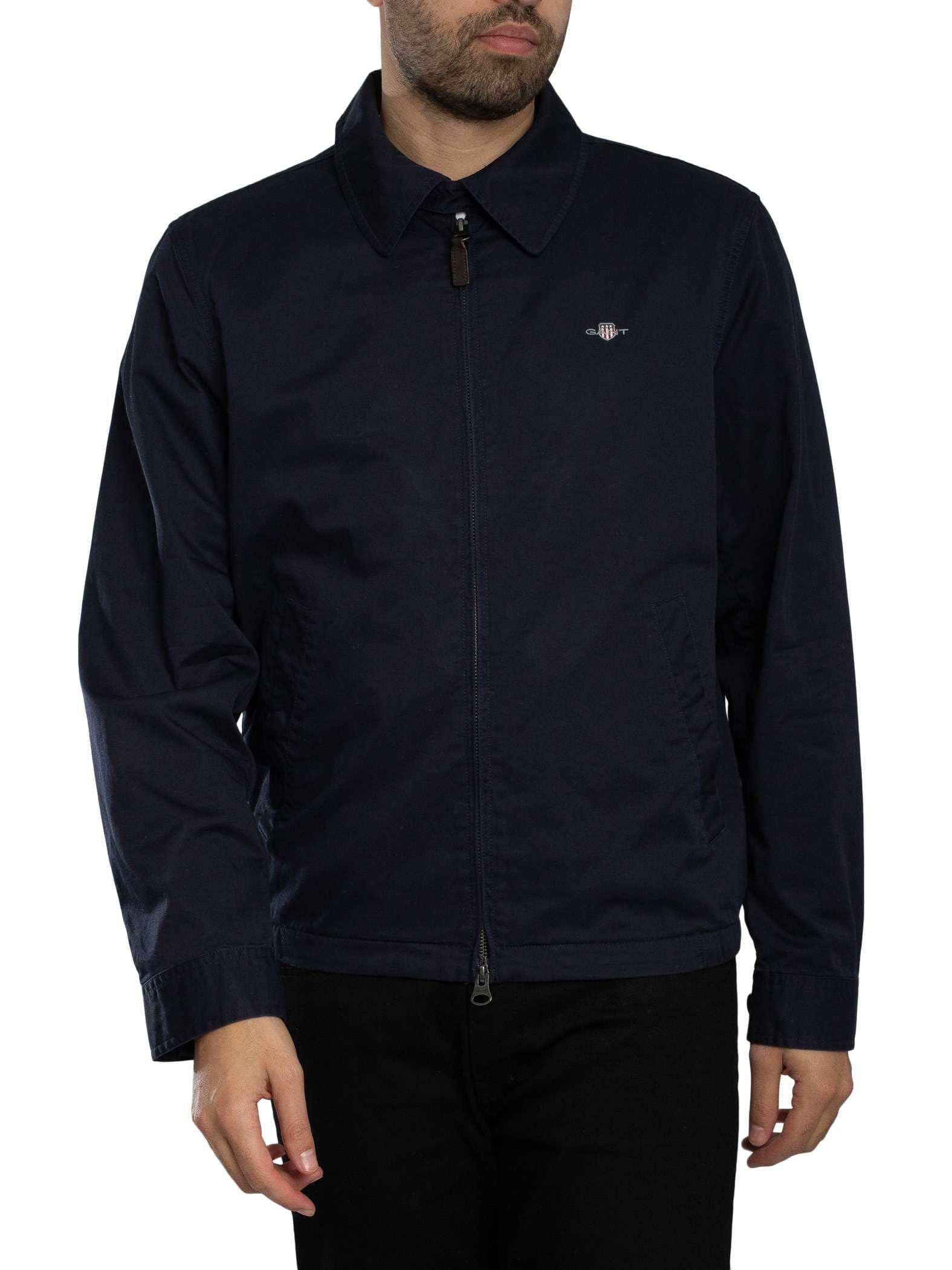 Gant Men's Evening Blue Cotton Windcheater Jacket