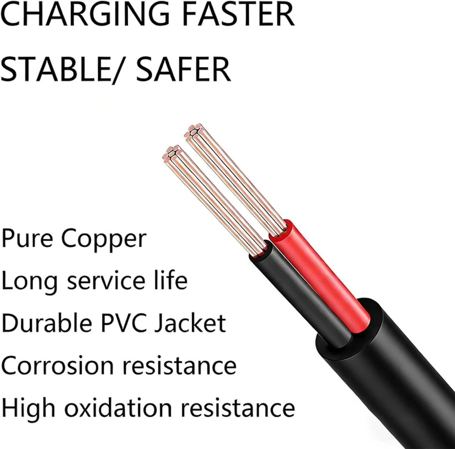 27V 0.5A Massage Gun Charger, 6.6FT Long Power Cord Adapter Replacement image 4