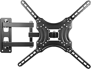 Suporte Articulado de Parede para TV 16–63 Polegadas, Compatível com TVs Planas e Curvas (VESA Máx. 400x400), Ajuste Livre de Ângulo, Suporta Até 30 kg, Instalação Fácil – Preto