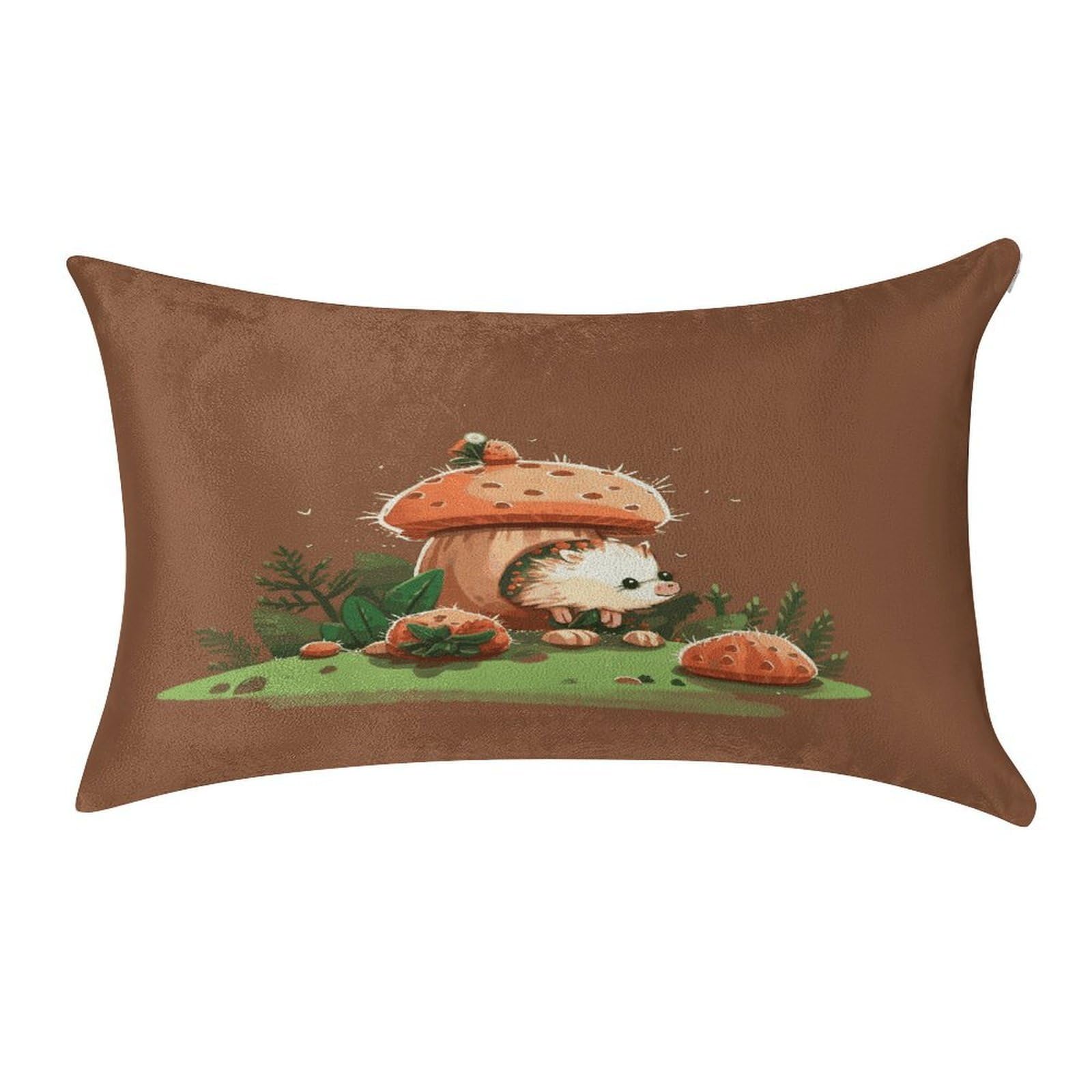 Btcowzrv Style Hedgehog And Mushroom Pillow Cover Pillow Case Pillowcase